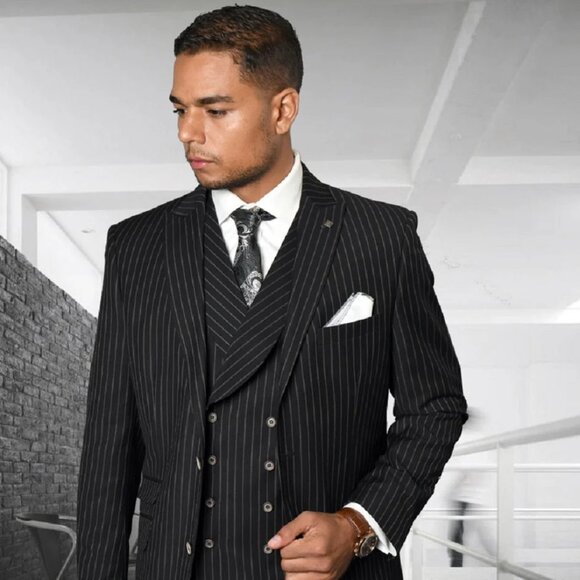 Black Suit With Double Breasted Vest ASOS DESIGN Double Breasted